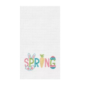 C&F Home Spring Embroidered Cotton Waffle Weave Kitchen Towel
