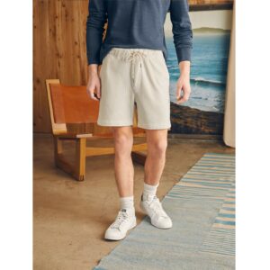 Essential Italian Knit Cord Short (6" Inseam) - Stone