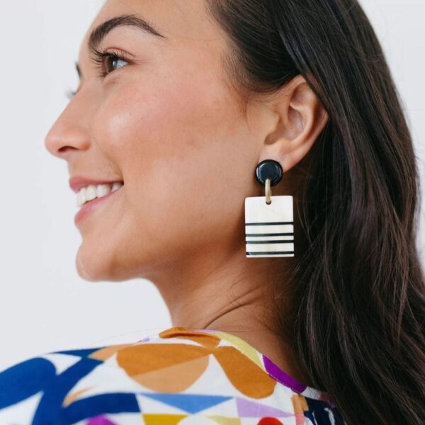 Sunshine Tienda Stripe Block Earrings