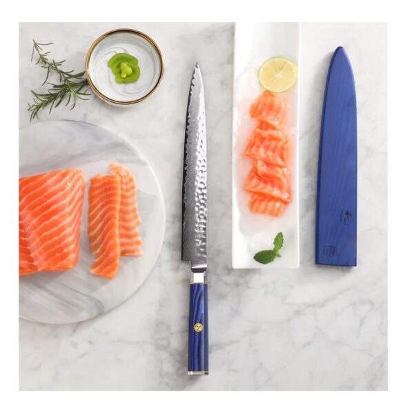 KITA Series 10-Inch Sashimi Knife with Sheath, High Carbon X-7 Damascus Steel