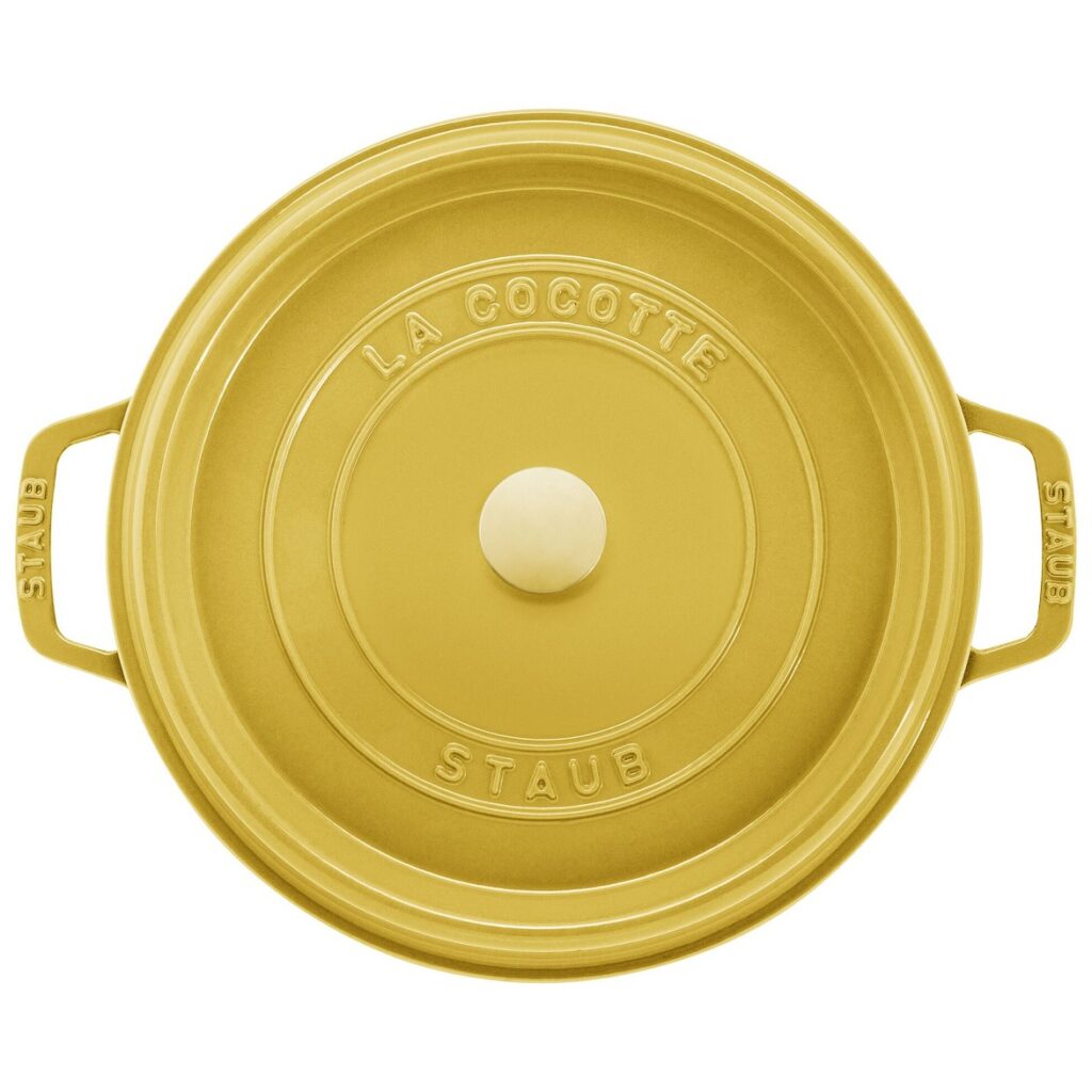 Staub 5.5 Qt Round Cocotte - Citron