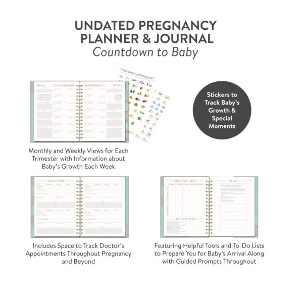 Studio Oh! Countdown to Baby Undated Pregnancy Planner & Journal