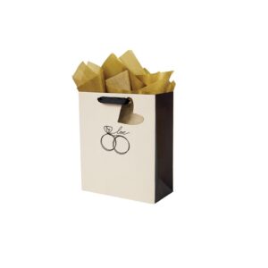 Medium Gift Bag - Black Creme Rings