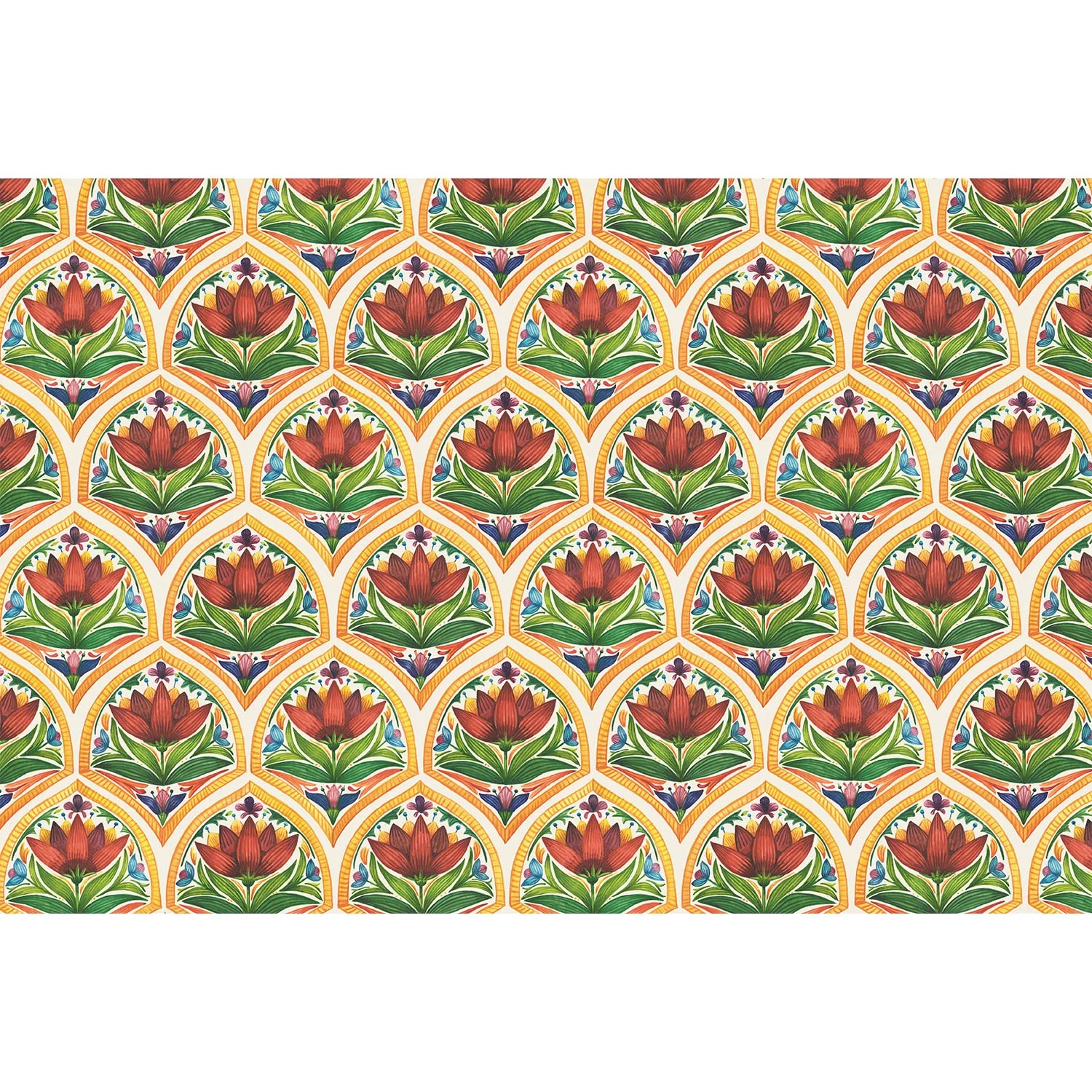 Hester & Cook Paper Placemats Fiesta Floral Tile Berings