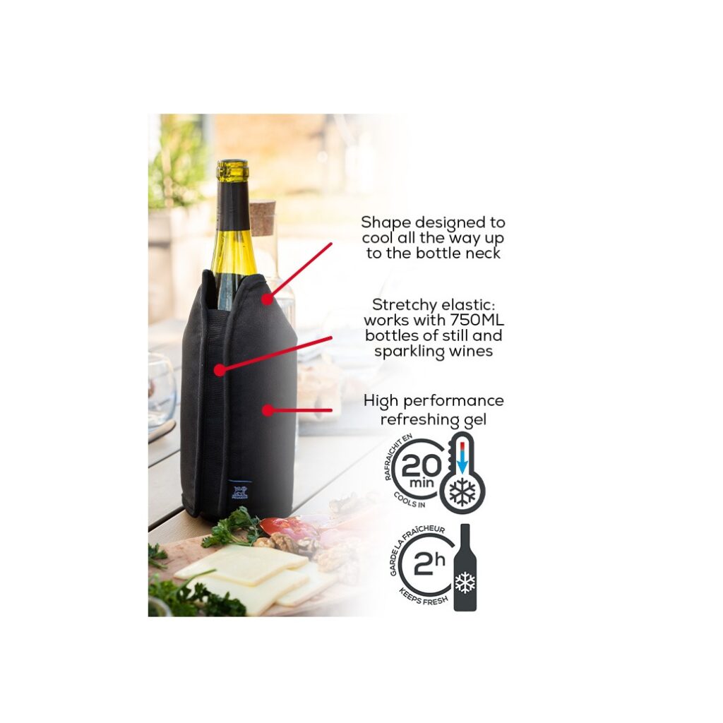 Peugeot Frizz Black Expandable Wine Cooling Sleeve Berings