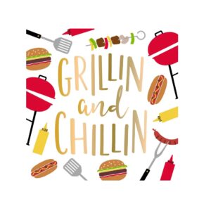Grillin And Chillin Paper Cocktail Napkins