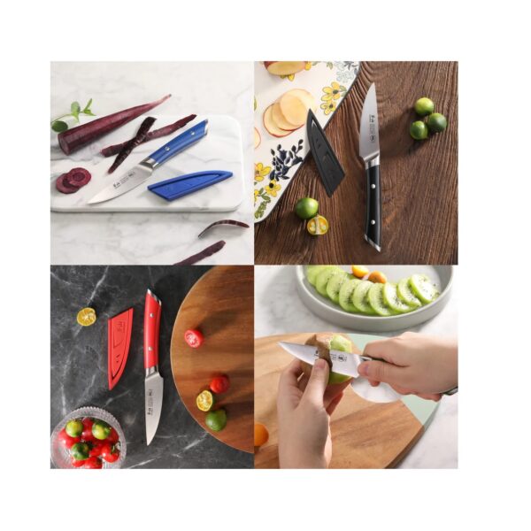 HELENA Series 3.5-Inch Paring Knife with Sheath, Forged German Steel