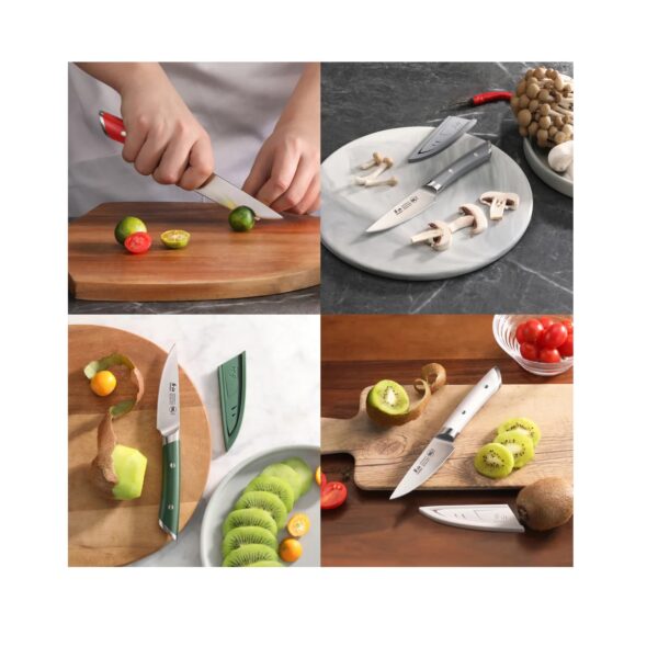 HELENA Series 3.5-Inch Paring Knife with Sheath, Forged German Steel