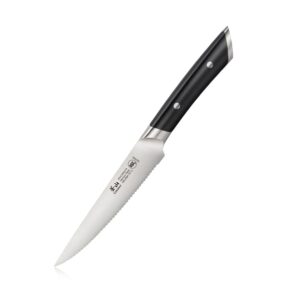 HELENA Series 5-Inch Serrated Utility Knife, Forged German Steel