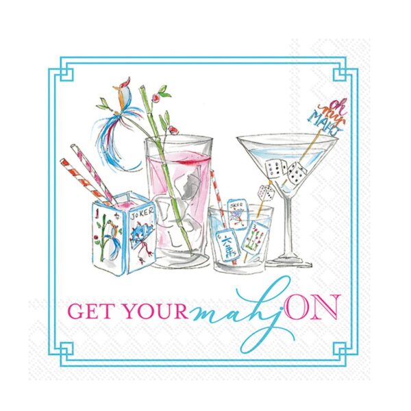 Mahjong Drinks Cocktail Paper Napkins