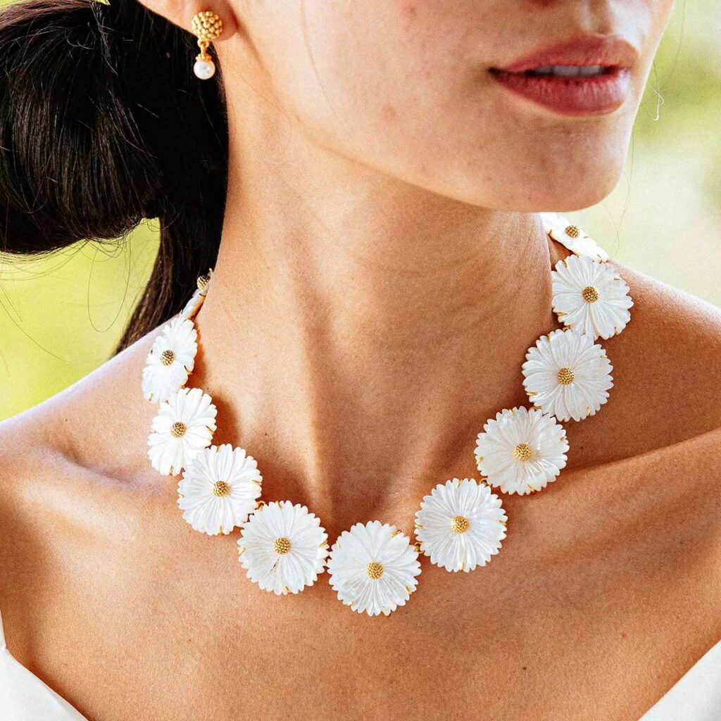 Mermaid Garden Floral Convertible Necklace - MOP