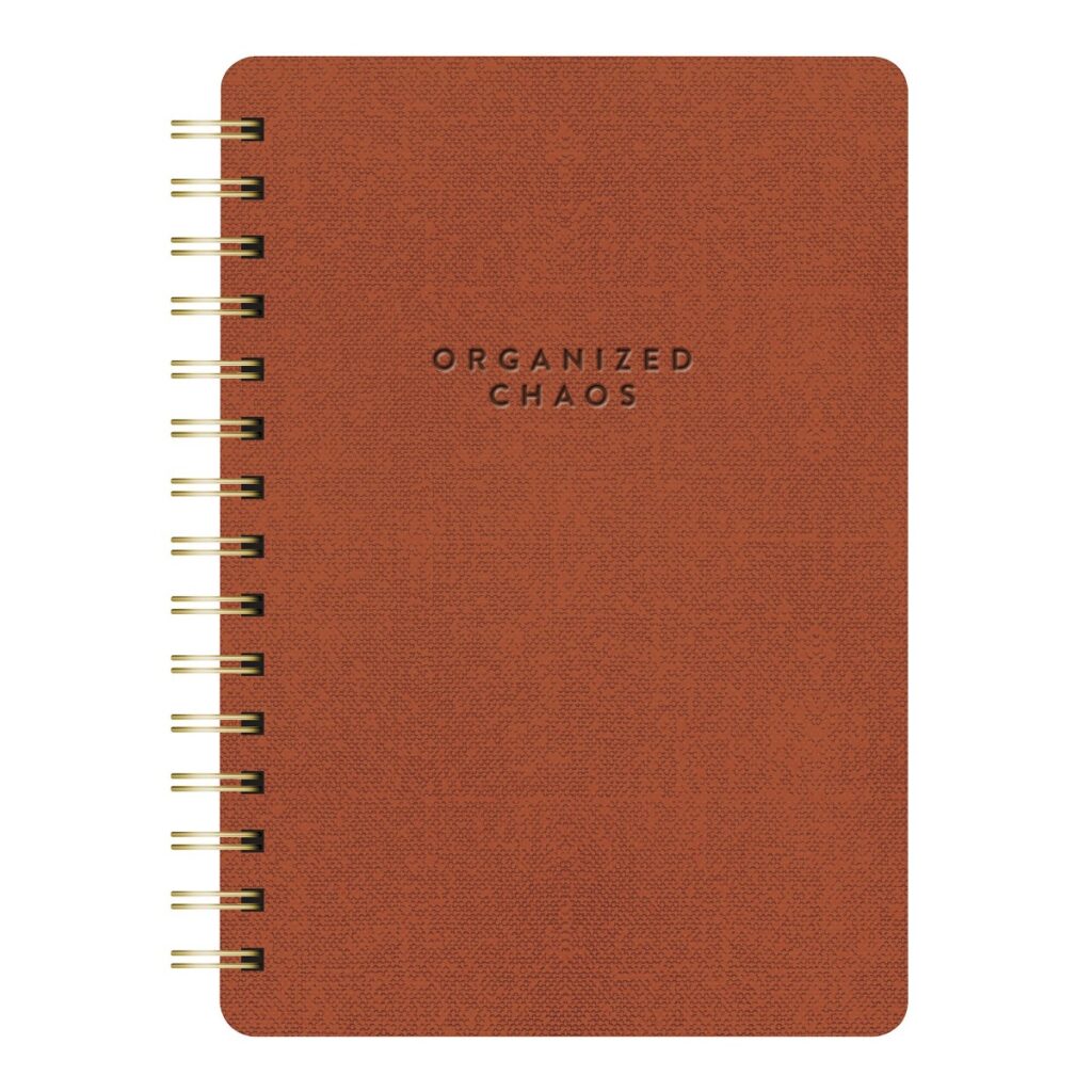 Studio Oh Organized Chaos Spiral Journal - Cinnamon Brown
