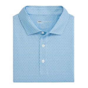 Onward Reserve Out Of Office Printed Performance Polo - Delicate Blue