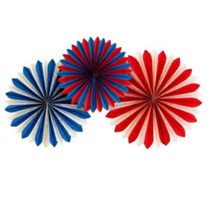 Red, White & Blue Party Fan Set