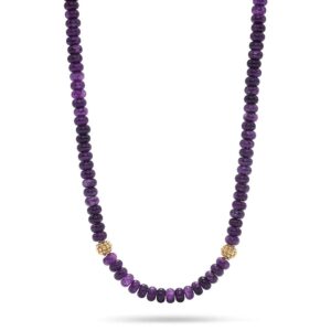 Berry Single Strand Necklace - Violet Jade
