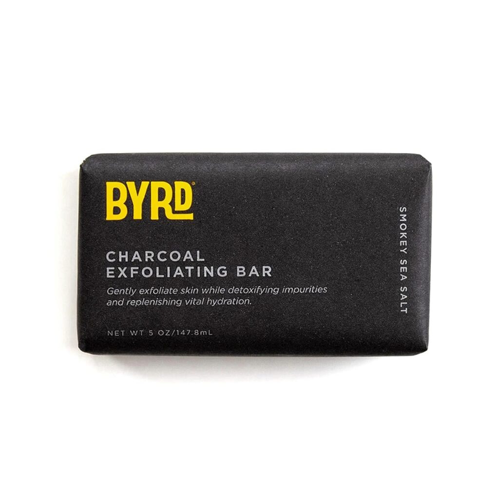 BYRD Activated Charcoal Exfoliating Soap Bar