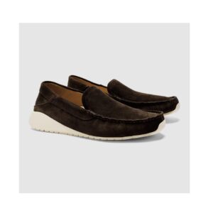 Olukai Ka‘a Loafer Men’s Italian Suede Shoes - Dark Wood
