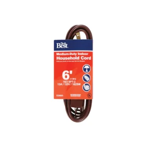 Do it Best Medium Duty Household 6' Brown Extension Cord