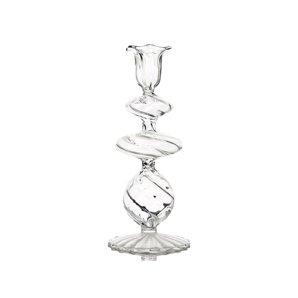 La Boheme Clear Candlestick - Medium