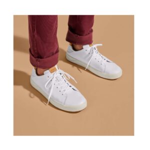 Olukai Lae‘ahi Lī ‘Ili Men’s Waterproof Leather Sneakers - Bright White