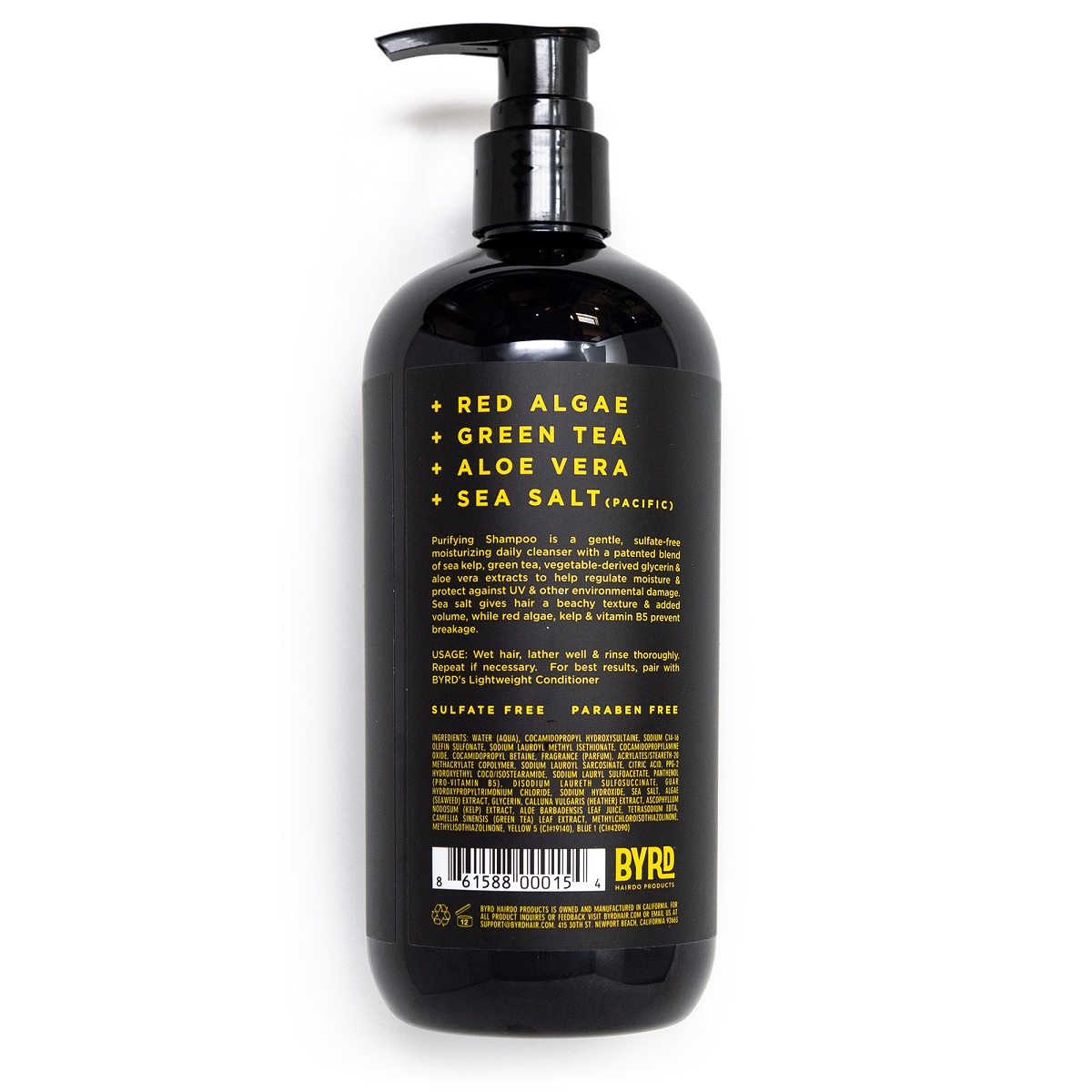 BYRD Reinigendes Feuchtigkeitsshampoo Salty Coconut – Mit Kokosnuss, 473ml, Für Sauberes & Gepflegtes Haar