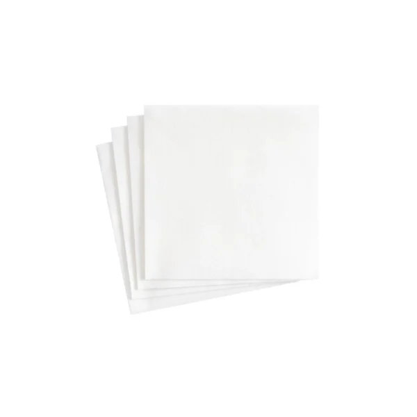 Caspari Paper Linen Cocktail Napkins - White
