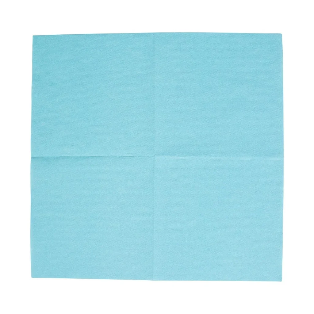 Caspari Paper Linen Cocktail Napkins - Robin's Egg, Pack of 15