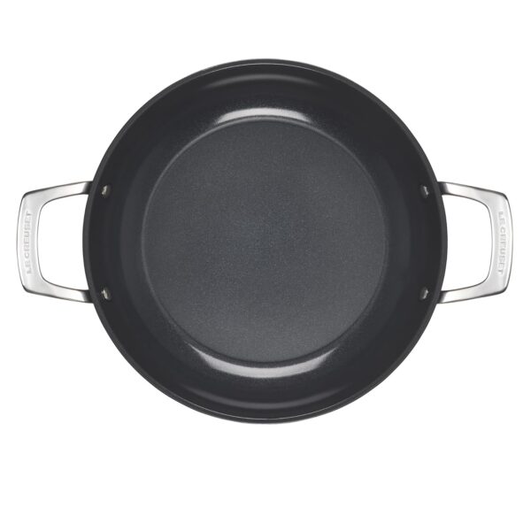 Le Creuset Essential Nonstick Ceramic Shallow Braiser with Glass Lid