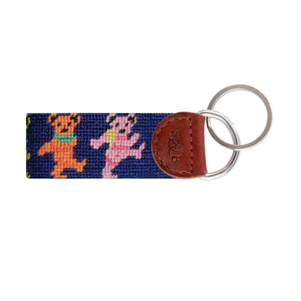Smathers & Branson Dancing Bears Key Fob (Navy)