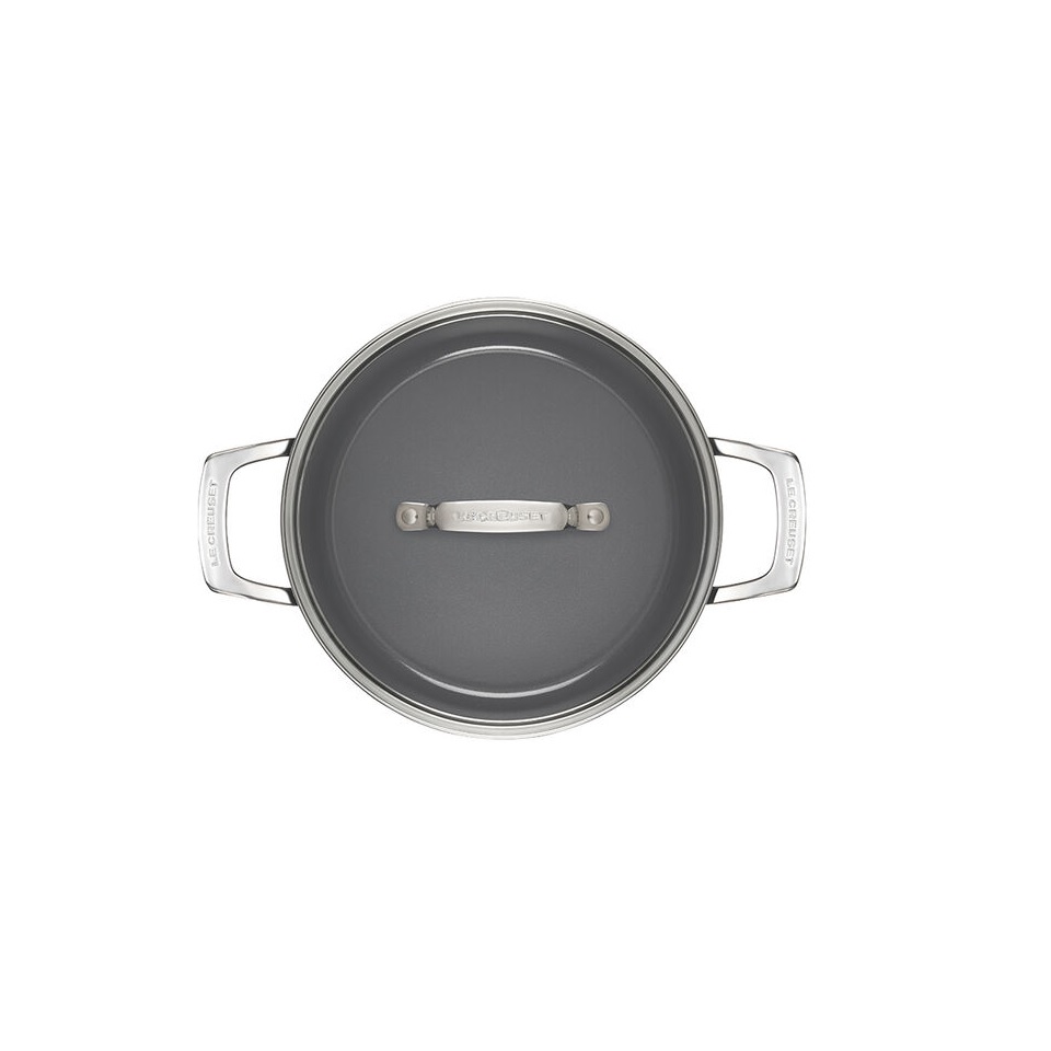 Le Creuset Essential Nonstick Ceramic Stockpot with Glass Lid