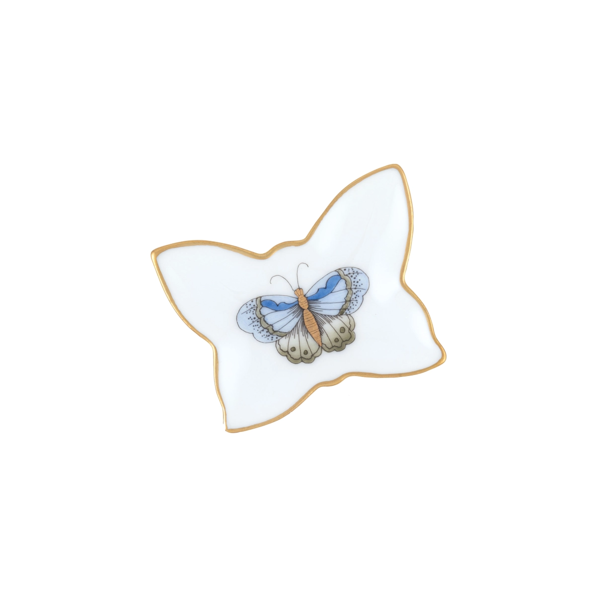 Herend Small Butterfly Tray - Blue