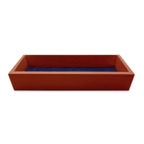 Smathers & Branson Mallard Valet Tray (Classic Navy) (Chestnut Wood)