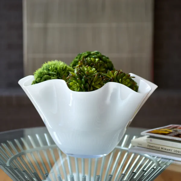 Small White Bowl with Wavy Top2