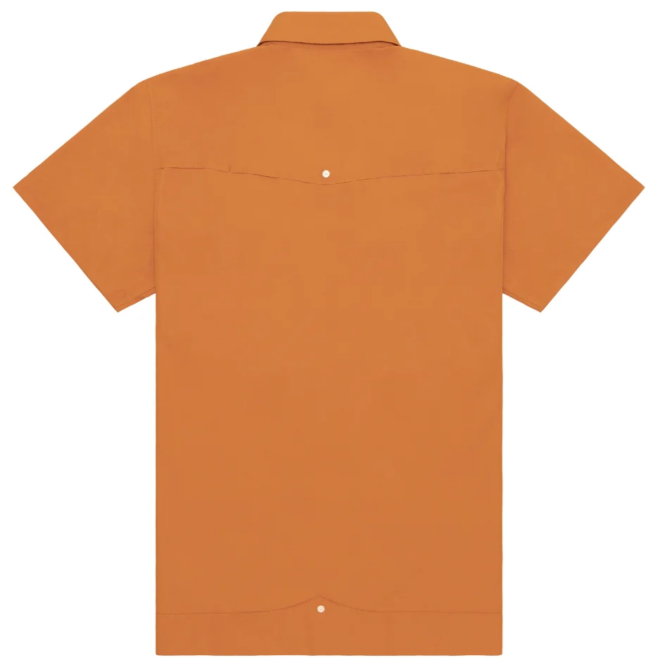 Texas Standard Guayabera Libre Shirt - Solid Burnt Orange2