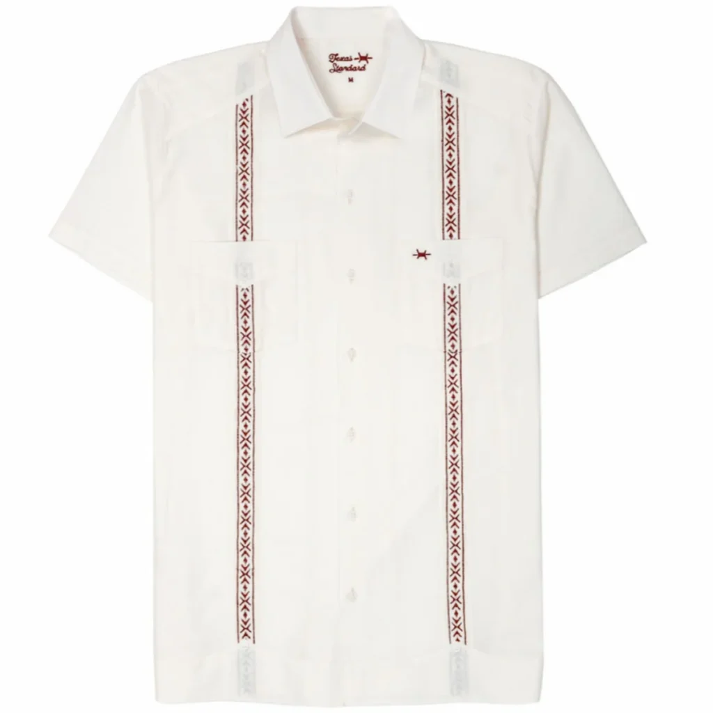 Texas Standard Tejas Guayabera - Maroon