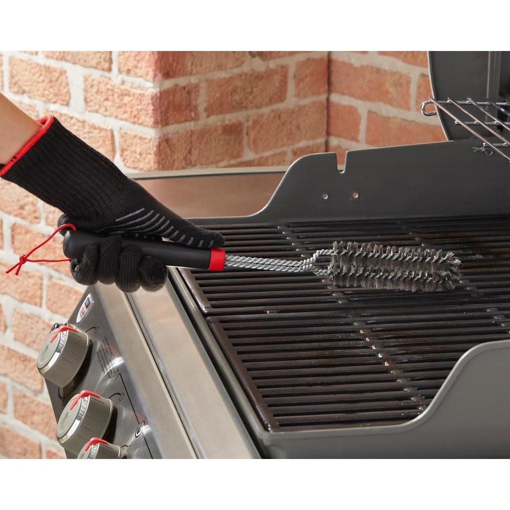 Weber 18in Non-Slip Handle Detail Grill Brush