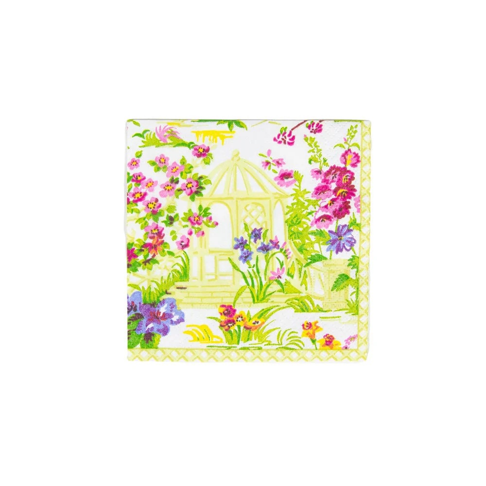 Caspari Rattan Cream Paper Cocktail Napkins