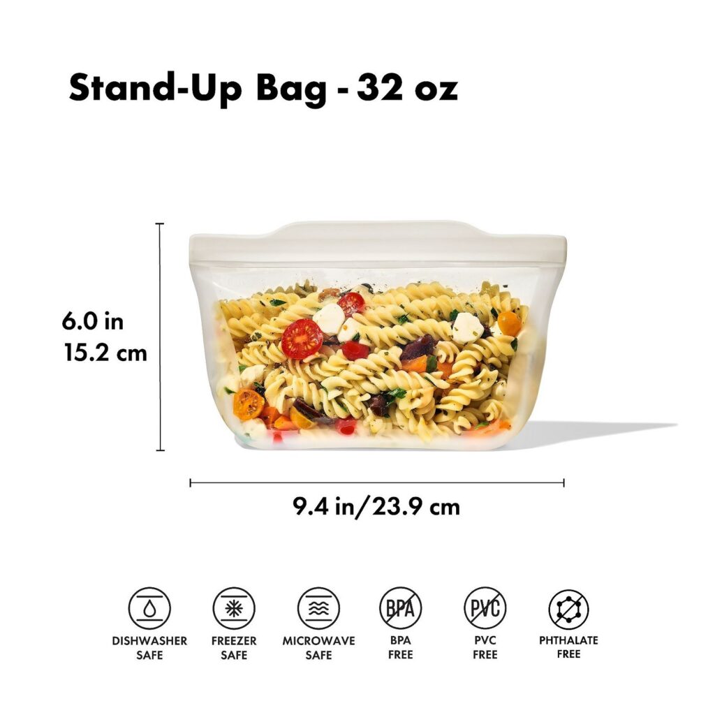 OXO Silicone Reusable Bag - Stand-Up Quart (32 oz)