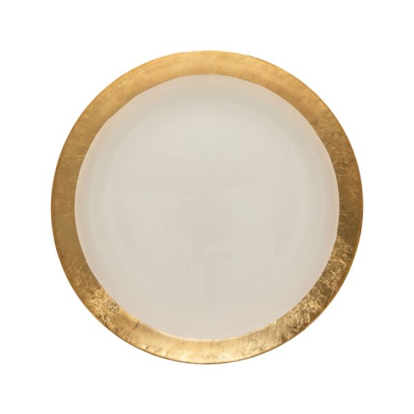 Casafina Camilla Glass Band Charger Plate - Gold