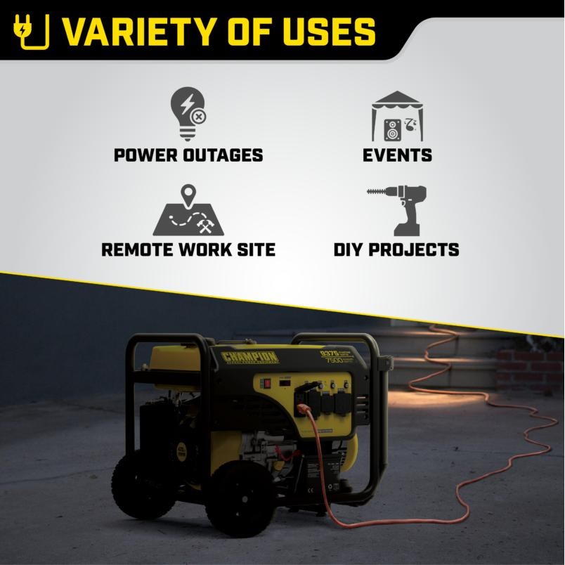 Champion 7500W Electric Start Generator