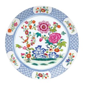 Caspari Chinese Floral Porcelain Paper Die-Cut Placemats