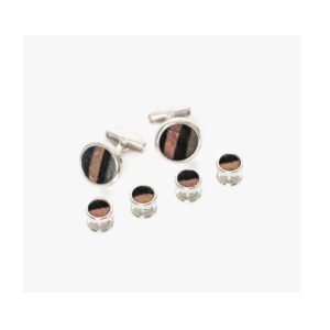 Brackish Cufflink/Stud Set - Daufuskie (Rhodium Plated)