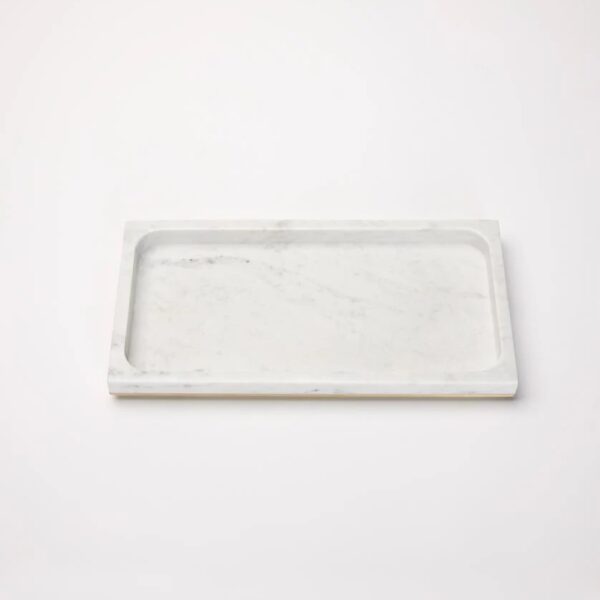 Sferra Pietra Marble Storage Tray - White/Gold