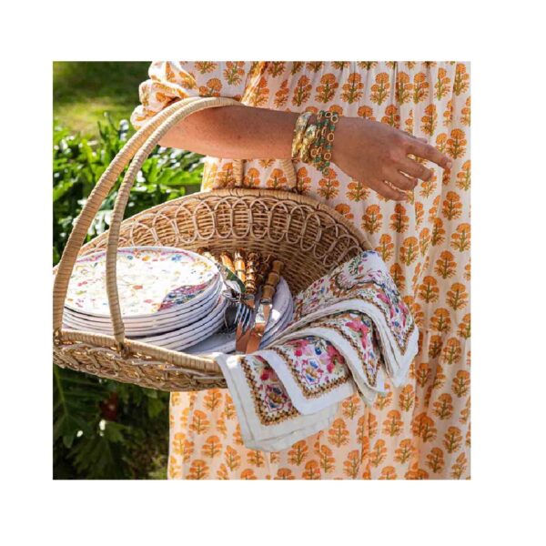 Juliska Provence Rattan Gathering Basket - Whitewash