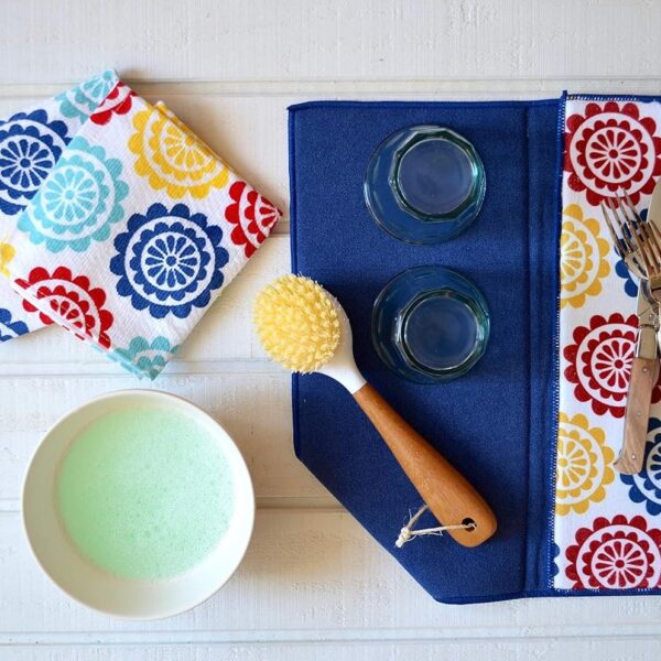 T-fal Printed Dish Cloth - Red Medallion/Multi (Set of 2)