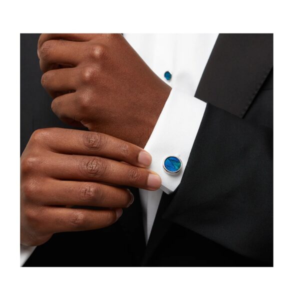 Brackish Fripp Rhodium Cufflinks