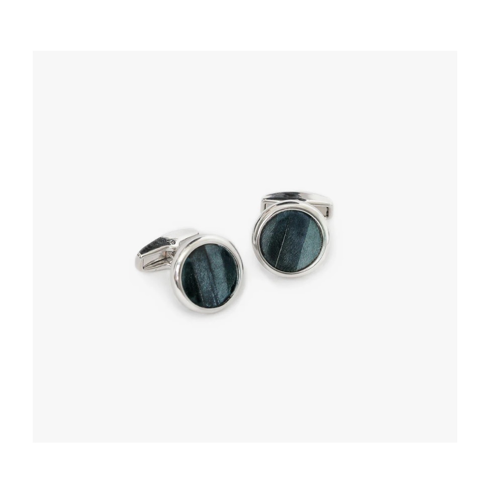 Brackish Cufflinks - Sapelo (Rhodium Plated) Brackish Cufflinks - Sapelo (Rhodium Plated)