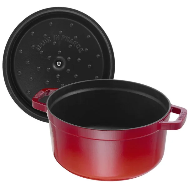 Staub 7 Qt Round Cocotte - Cherry | Berings