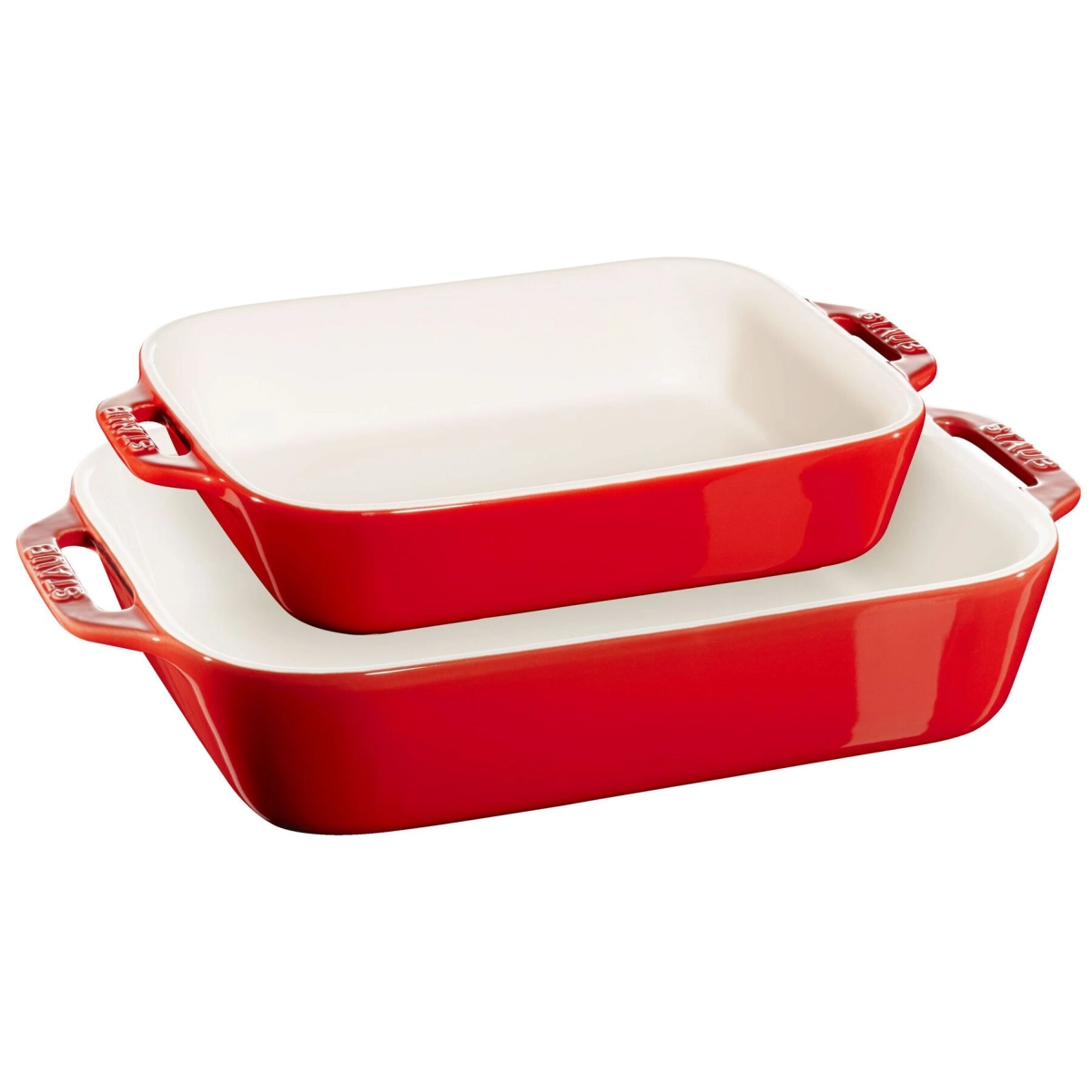 Staub Ceramic Rectangular Baking Dish Set - Cherry