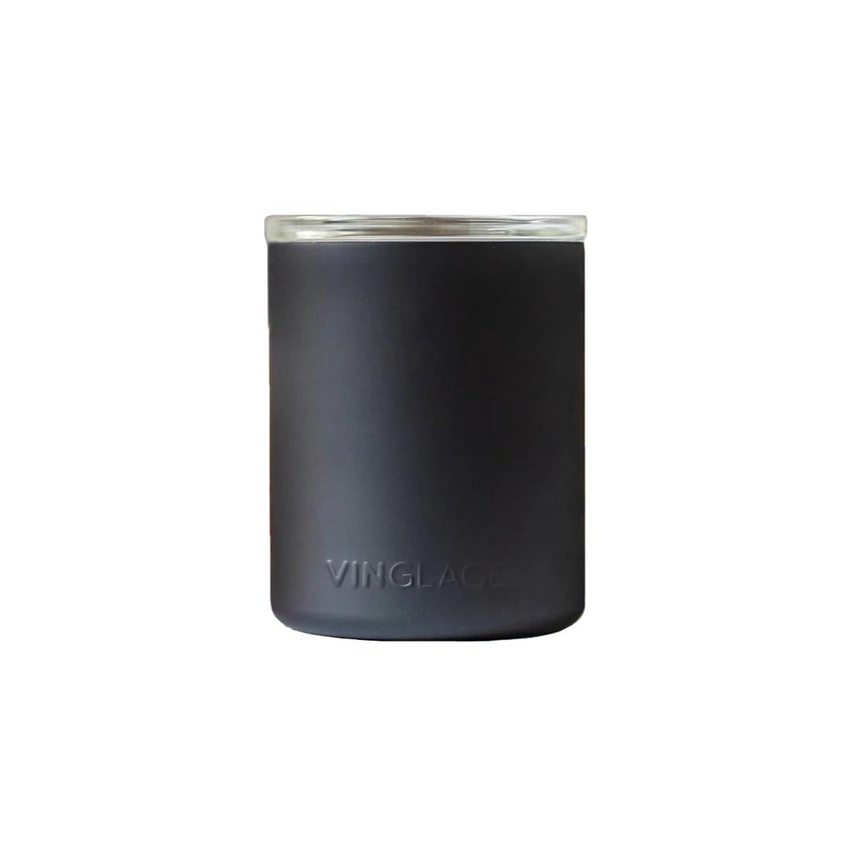 Vinglacé Glass Lined Whiskey Low Ball - Black